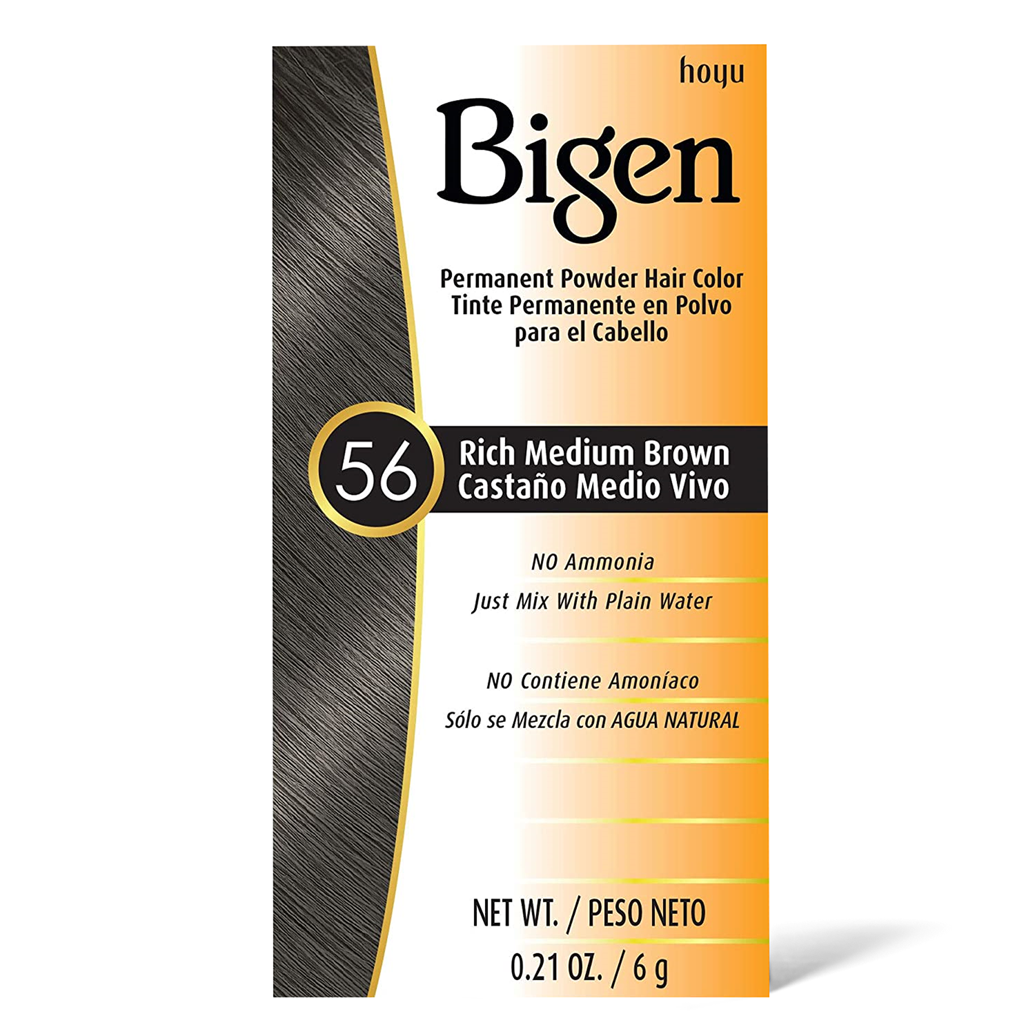 Bigen Permanent Power Hair Color #56 Rich Medium Brown .21 Oz
