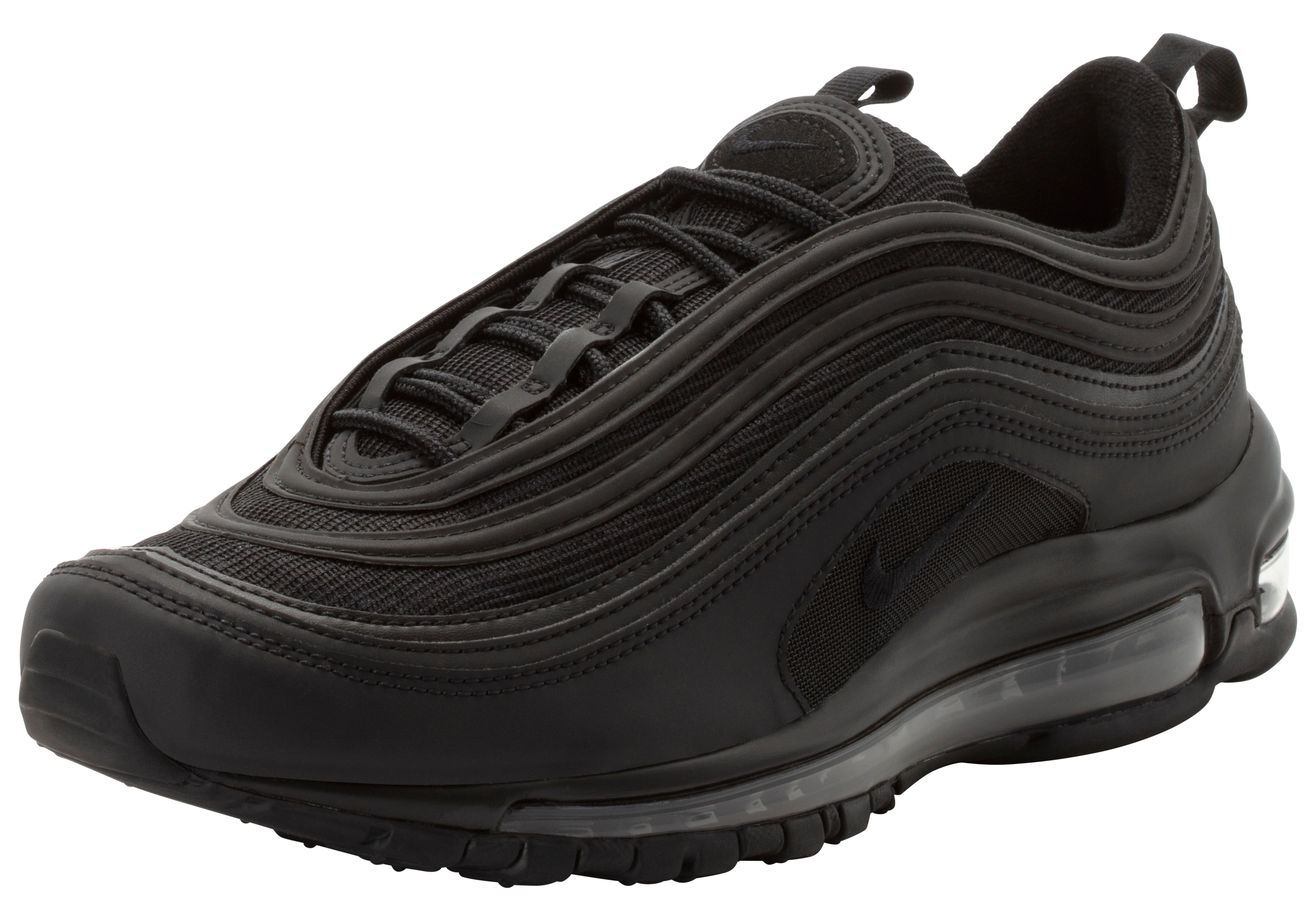 Sneaker NIKE SPORTSWEAR "Nike Air Max 97", Herren, Gr. 47,5 (13), schwarz, schwarz, weiß, Schuhe Sneaker