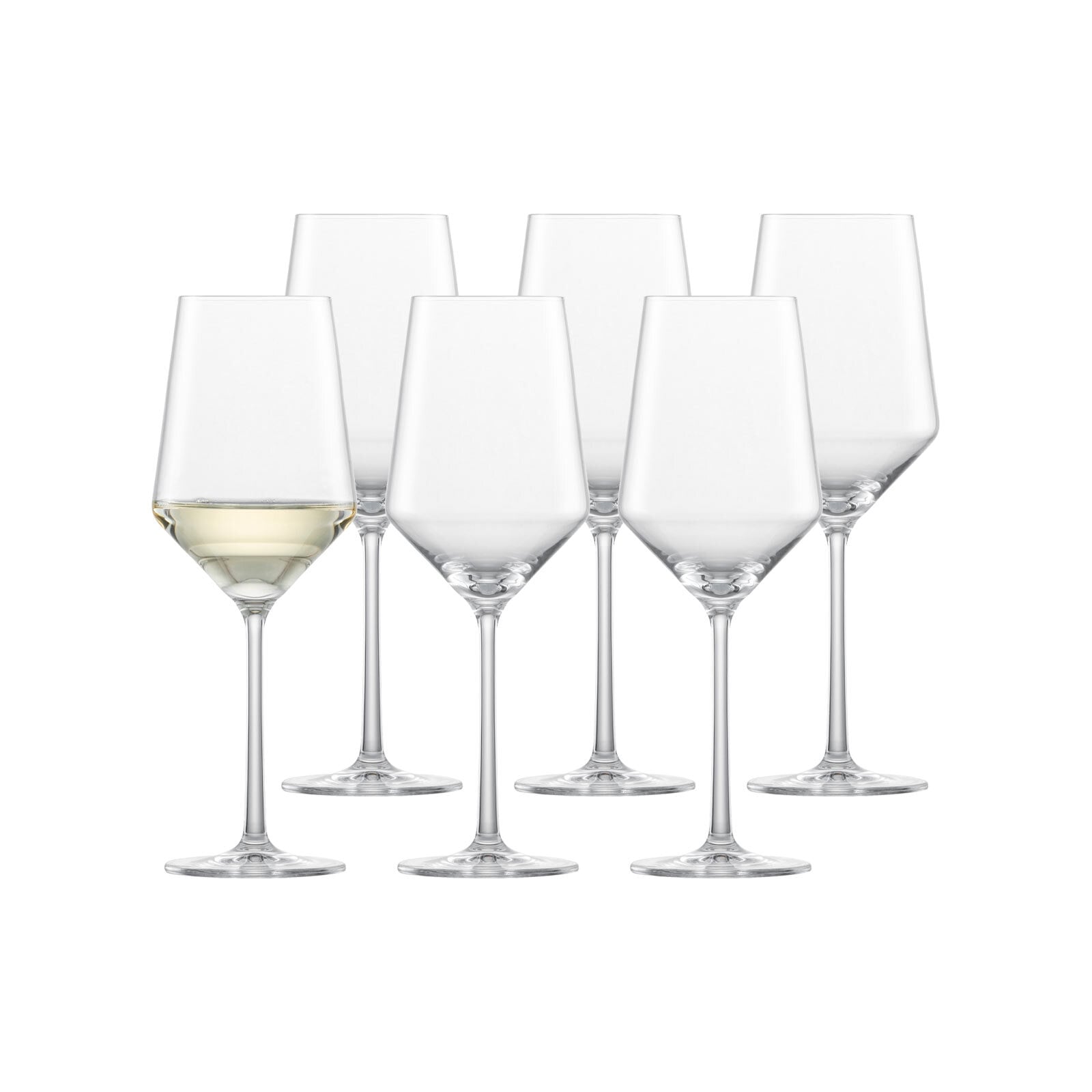 Weißweinglas ZWIESEL GLAS "Sauvignon Weißweingläser Pure 408 ml 6er Set transparent", bunt (transparent), 6 tlg., Glas, Trinkgefäße, Weißweinglas Image