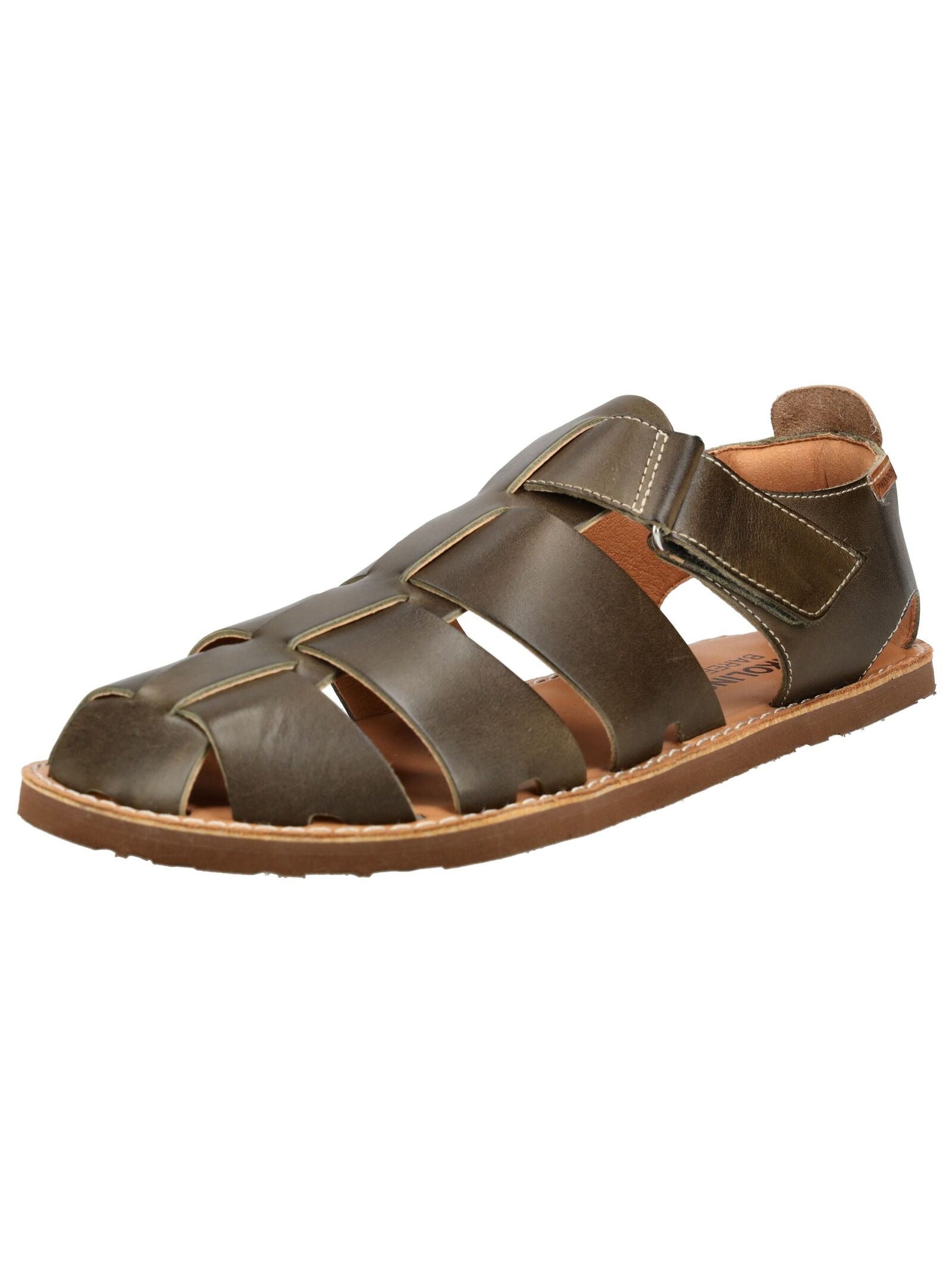 Sandale PIKOLINOS "PIKOLINOS Sandalen Leder", Herren, Gr. 45, dunkelbraun, Leder, Schuhe Sandale