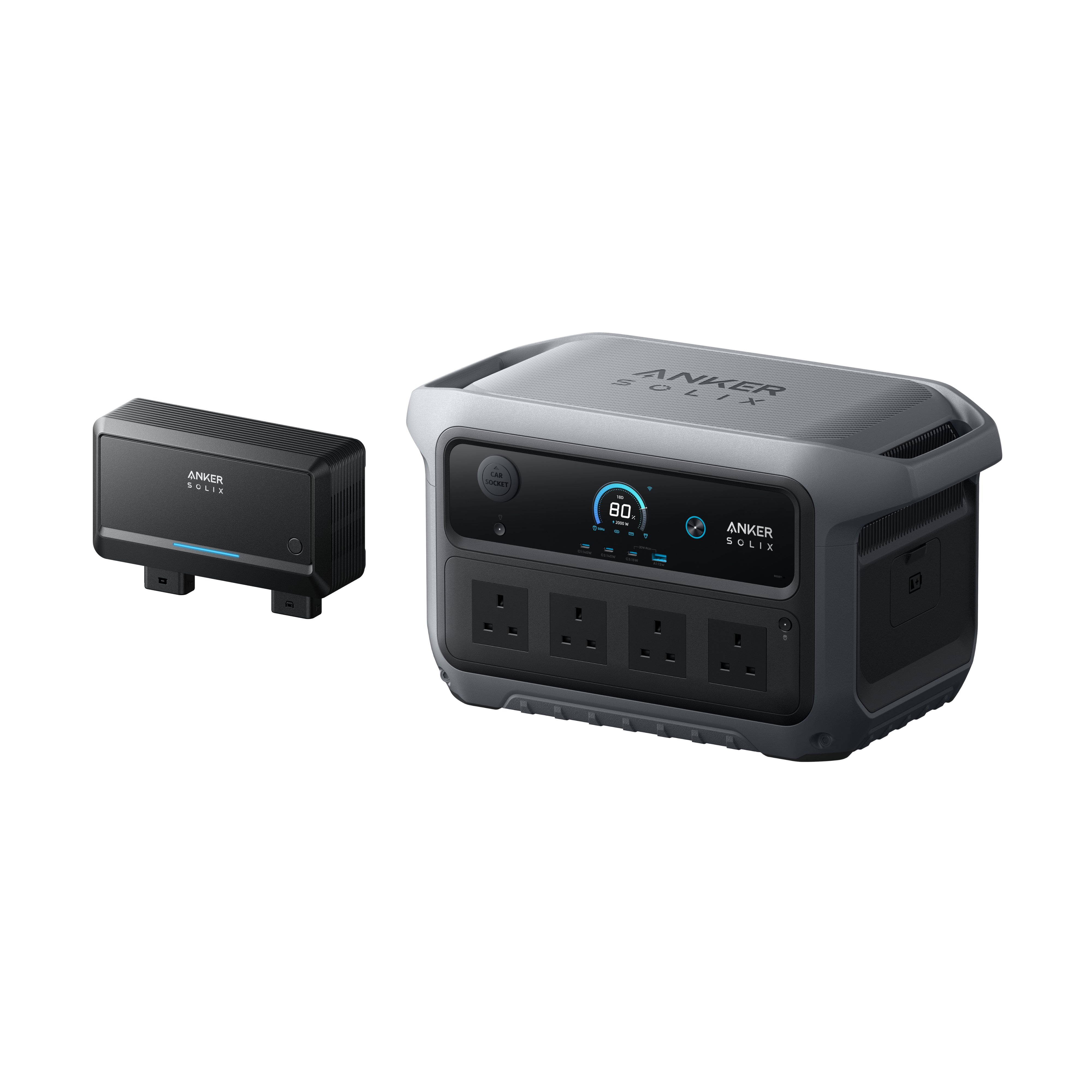 Anker SOLIX C2000 Gen2 Portable Power Station with Car Charger（oso）