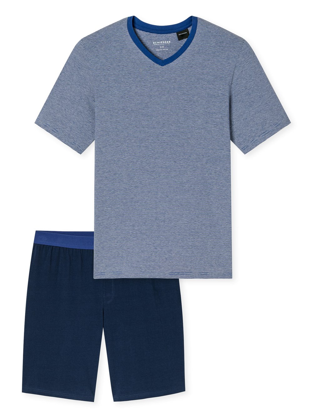 Schiesser Pyjama Herren blau, 54 Image