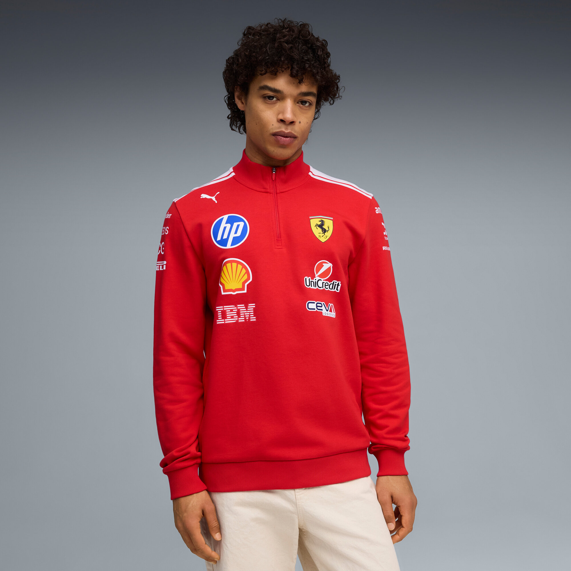 "Scuderia Ferrari 2026 Team T7 Sweatshirt mit 1/2-Reißverschluss" Image