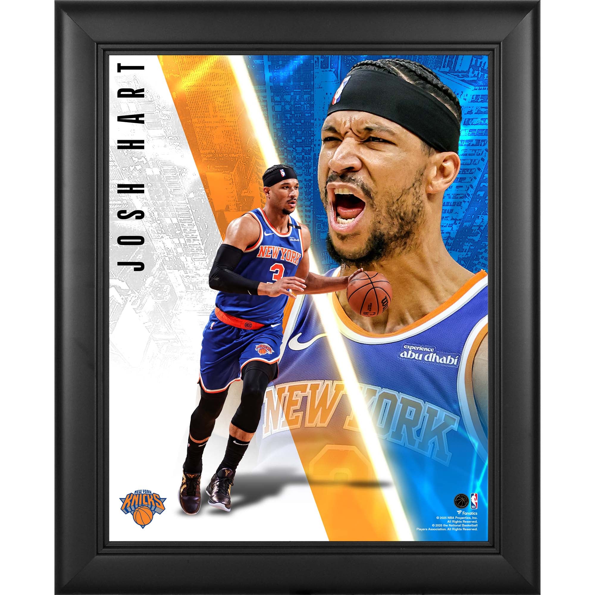 Collage encadré 13" x 16" de Josh Hart, New York Knicks - No Gender Taille: No Size