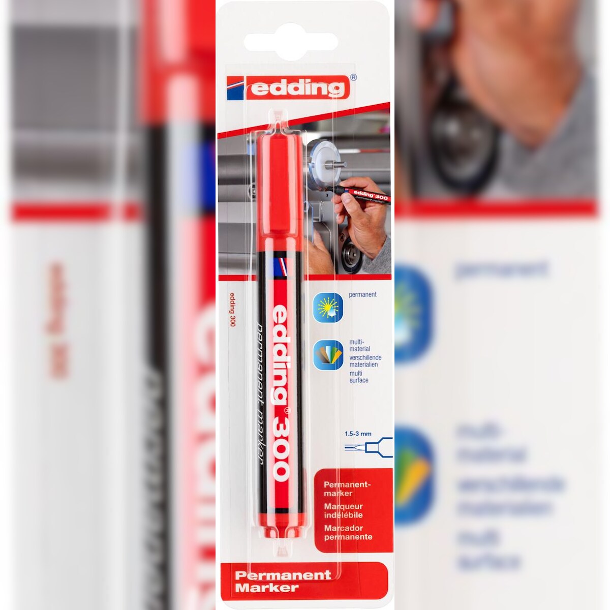 edding 300 Permanentmarker rot (Blister) Image