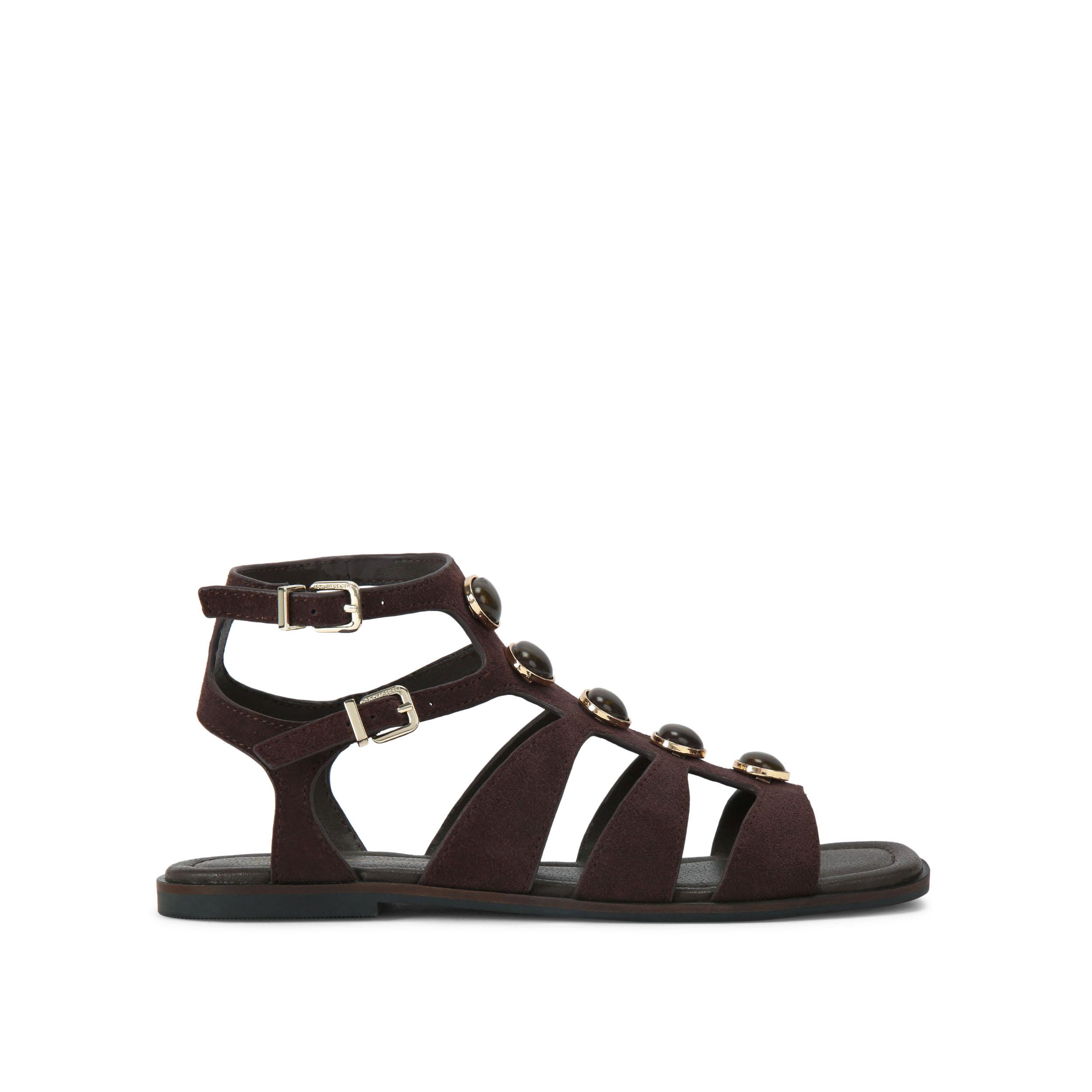 KG Kurt Geiger Womens Suede Roa Sandals - Brown - Size UK 7 | KG Kurt Geiger Sale | Discount Designer Brands
