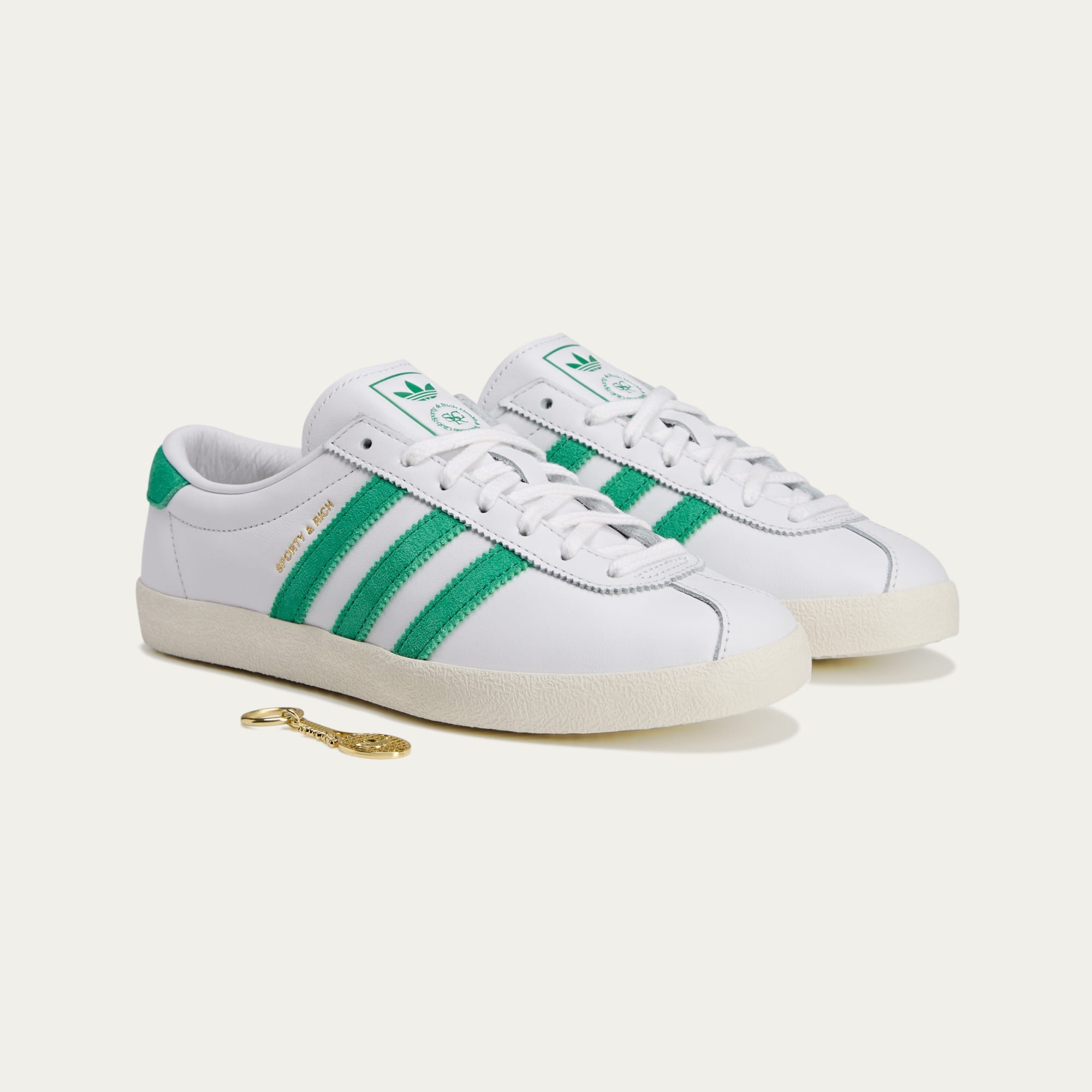 adidas Originals Womens Blanc Sporty & Rich Shoes - Off-white Leather - Size UK 12 | adidas Originals Sale | Discount Designer Brands