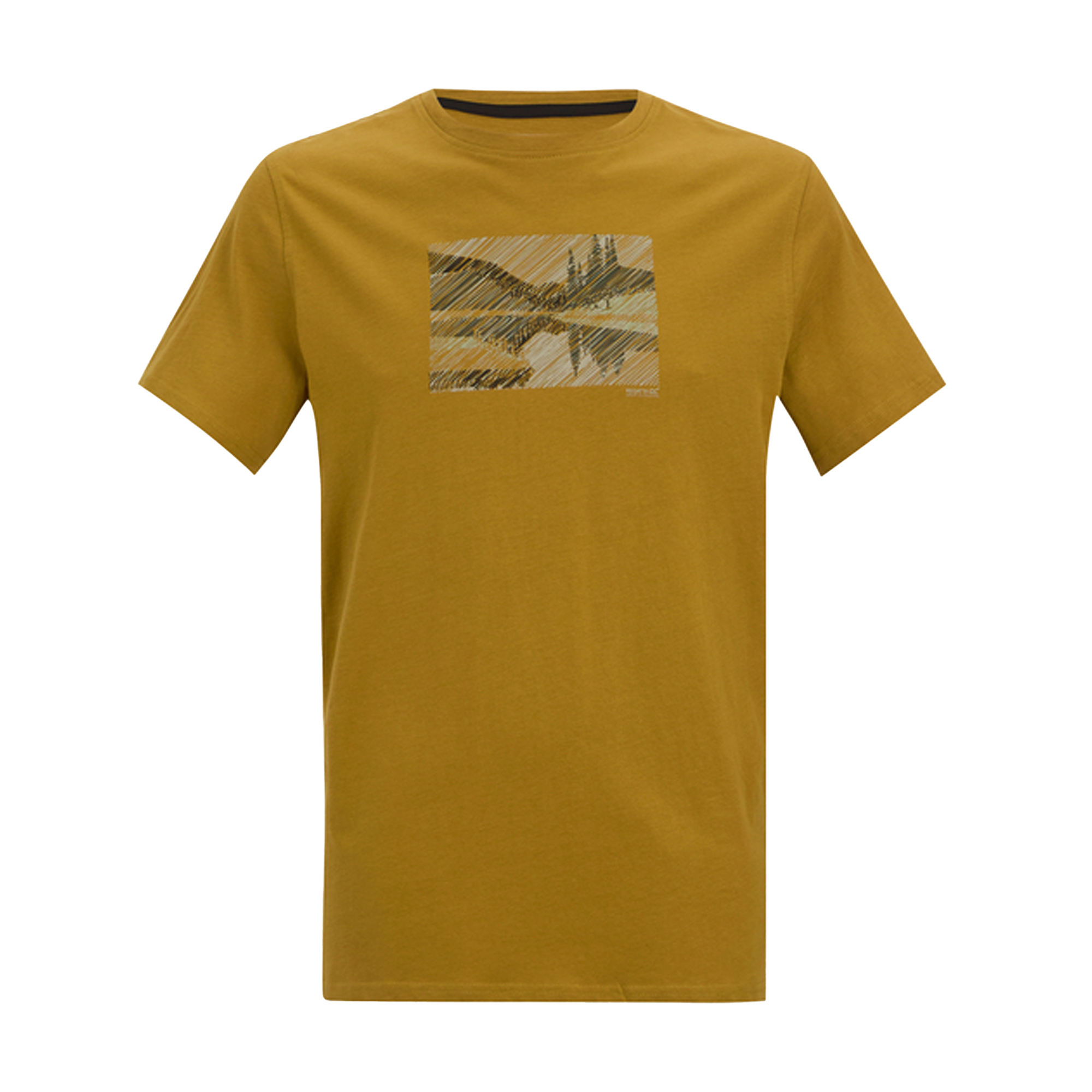 Regatta Mens Breezed Landscape T-shirt (wood Brown) Cotton - Size Medium | Regatta Sale | Discount Designer Brands