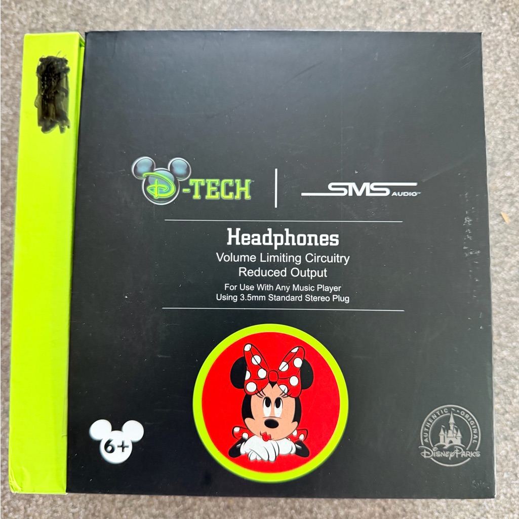 Disney Headphones | D-Tech Sms Audio Minnie Mouse Headphones | Color: Black/Red | Size: Os