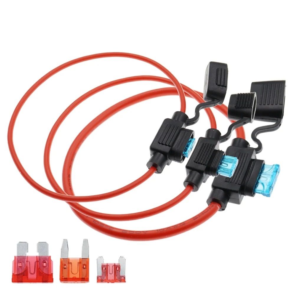 Heavy Duty Waterproof Inline Blade Fuse Holder Series mini 16awg 5a