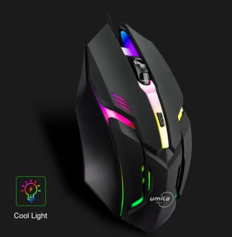 High Performance Ergonomic Backlit Gaming Mouse black