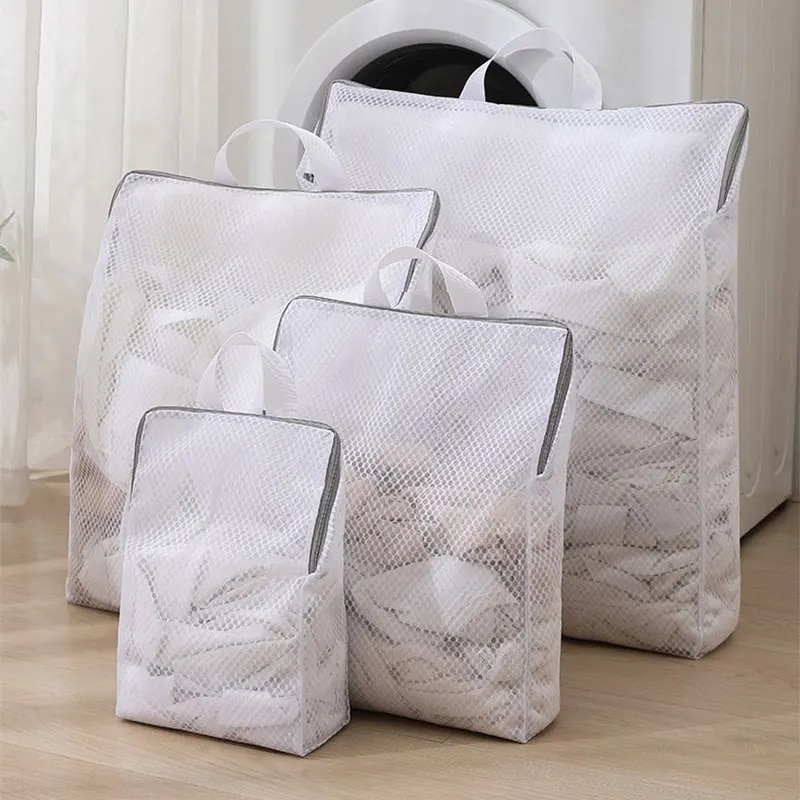 Anti Deformation Laundry Bag With Drawstring Mesh Filter Washing Machine Safe s