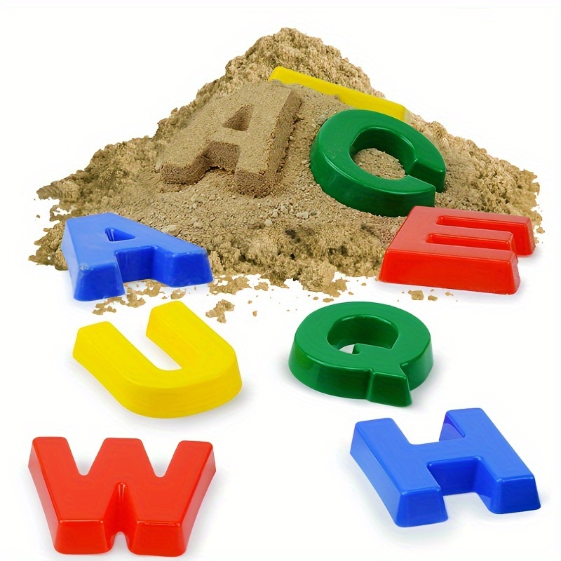 Montessori Toys For Toddlers, ABC Learning Alphabet Sand Mold Set, Uppercase Letters Beach Play Toy, Color Sorting Game Montessori Toys For Toddlers, ABC Learning Alphabet Sand Mold Set, Uppercase Letters Beach Play Toy, Color Sorting Game