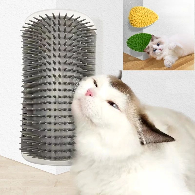 Cat Scratcher Grooming Massager Brush orange