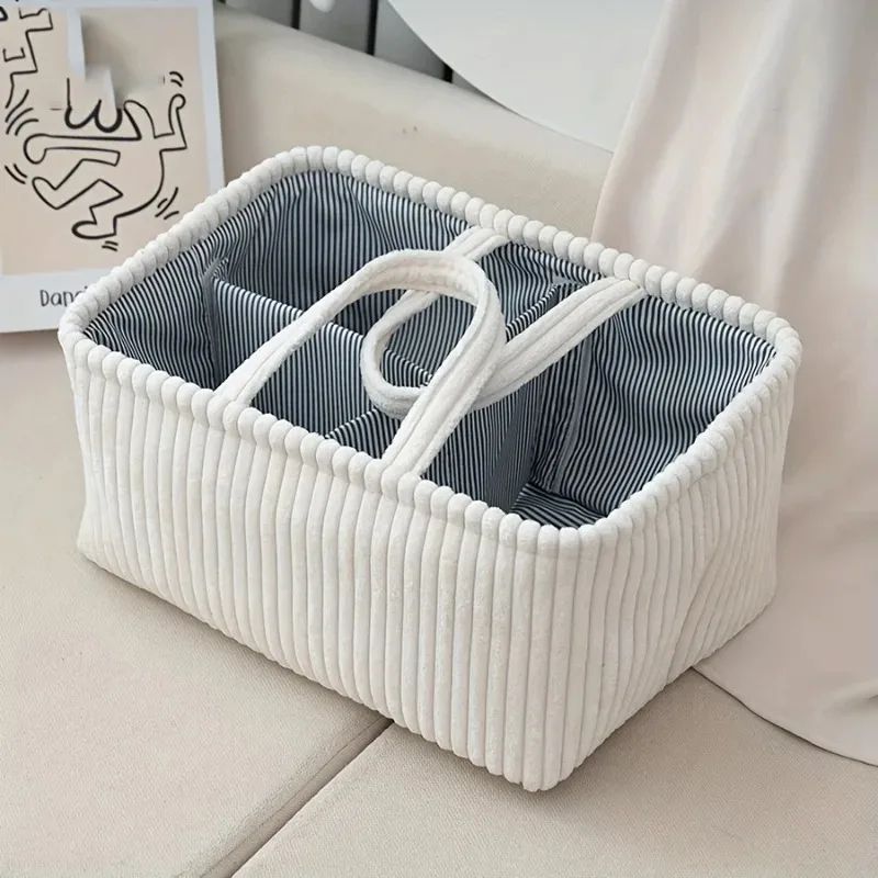 Large Bohemian Multi Compartment Storage Basket grey