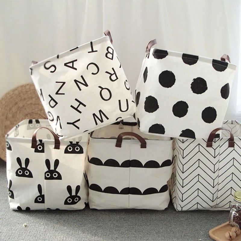 Foldable Fabric Storage Basket 3 Pcs Set A