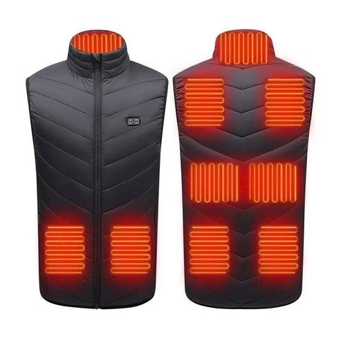 Electric Heated Vest, Heating Zones, Battery Pack, Rechargeable Warmth Vest For Cold Weather m