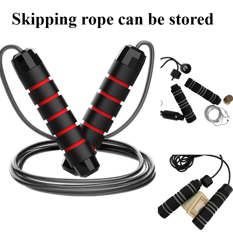 Adjustable Steel Wire Jump Rope For Fitness & Exercise Tangle Free Home Workout Equipment green