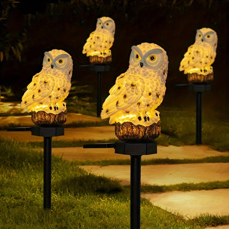 Solar Powered Owl Ground Lamp, Waterproof Outdoor Landscape Light For Lawn, Garden, Patio, Pathway Solar Powered Owl Ground Lamp, Waterproof Outdoor Landscape Light For Lawn, Garden, Patio, Pathway
