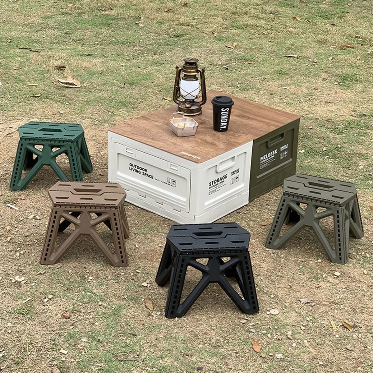 Portable Folding Chair Heavy Duty Foldable Camping Stool For Outdoor Travel green