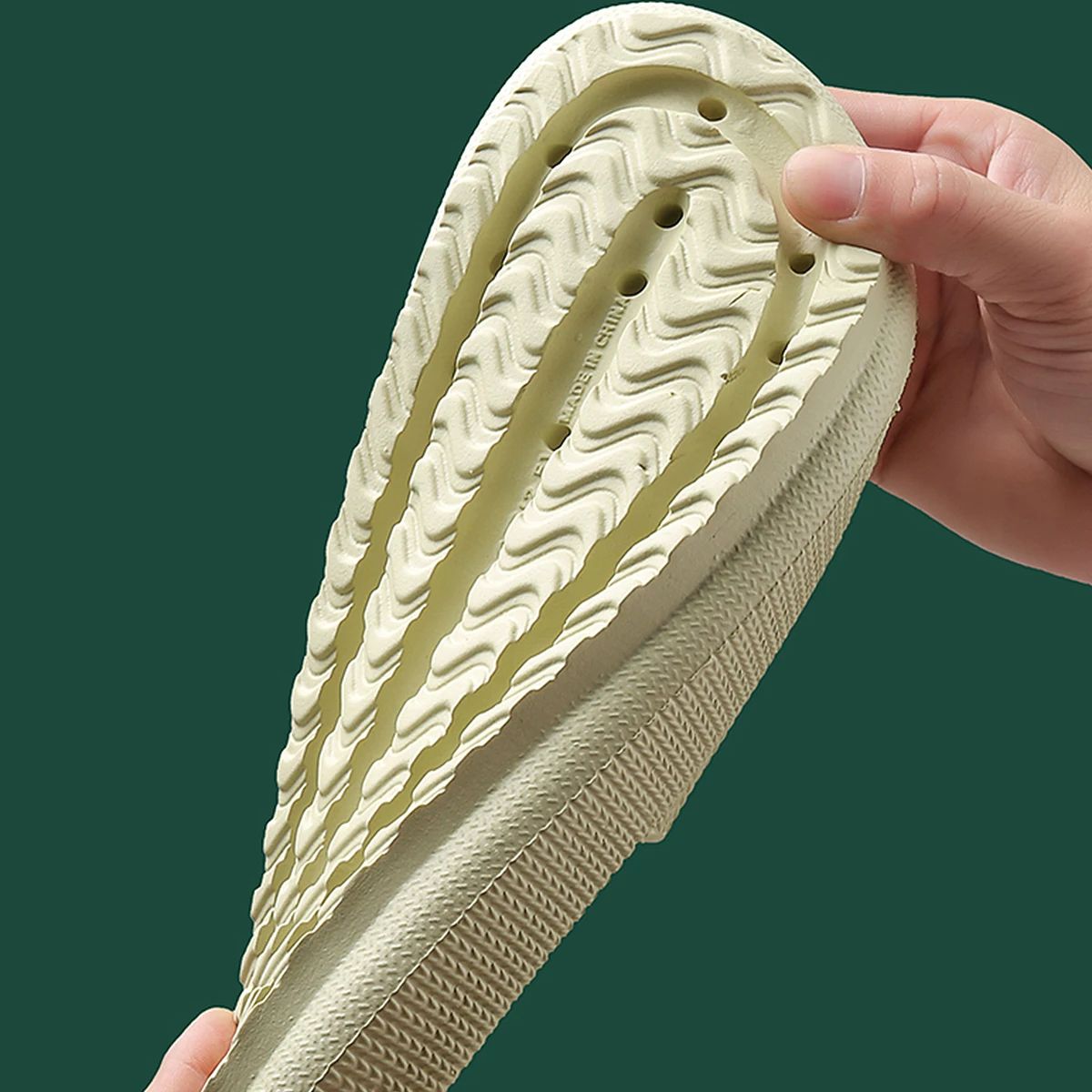 Ultimate Comfort Men EVA Summer Home Slippers Soft Non Slip House Slides khaki 36 37 (us 4.5 5)