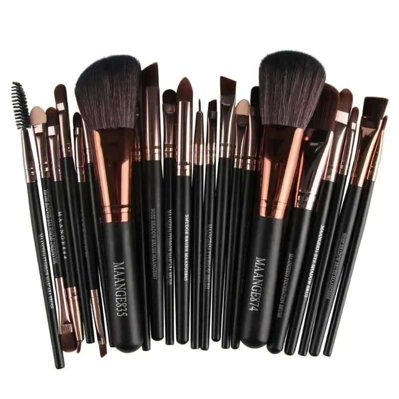 Professional 22 Piece Makeup Brushes Set Premium Cosmetic Tools 13pcs Green Bag