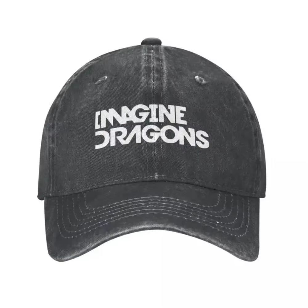 Imagine Dragons Washed Baseball Cap Summer Style Unisex Hip Hop Hat burgundy