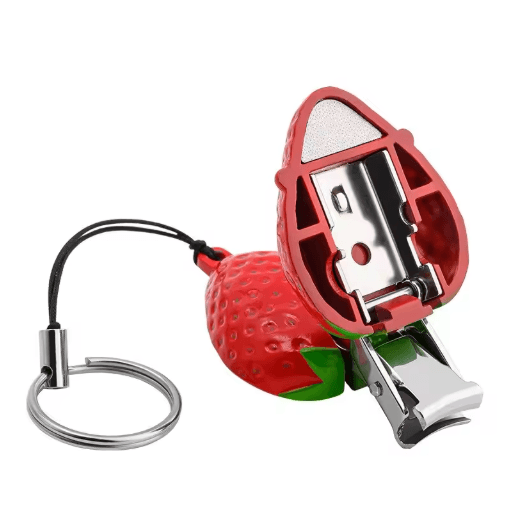 Strawberry Fruit Folding Nail Clippers Portable High End Manicure Tool With Key Fob strawberry