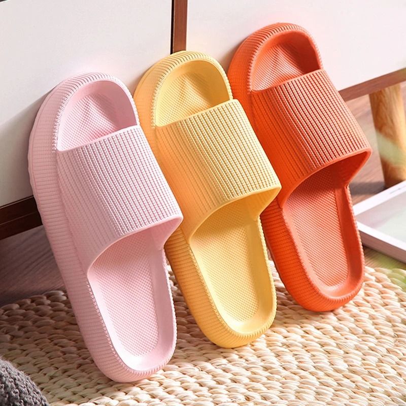 Thick Platform Cloud Slippers green 10 11