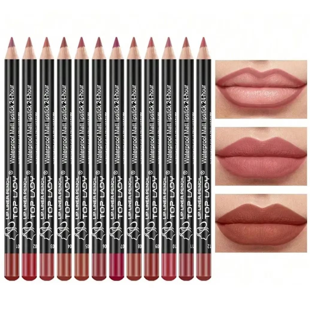 12 Piece Professional Lip Liner And Matte Lipstick Set cr0202