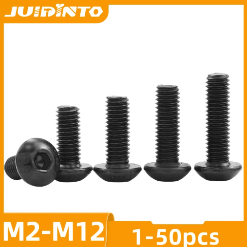 JUIDINTO 12.9 Grade Hex Socket Button Head Screws For MTB & Mechanical Projects m12 1piece 25mm