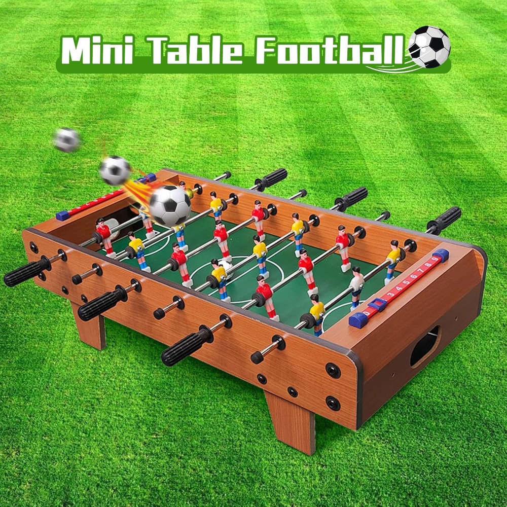 Foosball Table Mini Soccer Football Table Game For Arcade Game Room Mancave With Balls Score Keeper For Adult Family Party Night Foosball Table Mini Soccer Football Table Game For Arcade Game Room Mancave With Balls Score Keeper For Adult Family...
