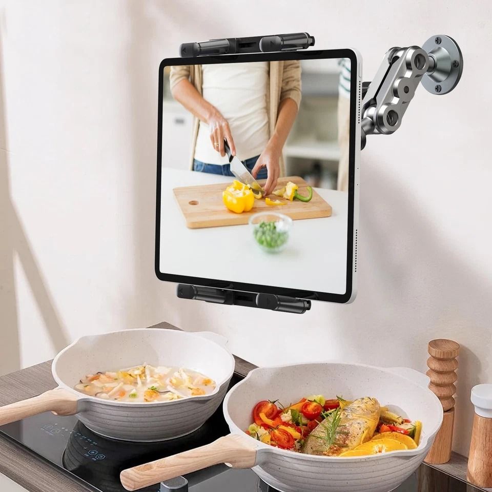 Heavy Duty Tablet Holder For Car,Adjustable Arm, Metal Drill Base, Compatible With IPad, Samsung, Smartphones Heavy Duty Tablet Holder For Car,Adjustable Arm, Metal Drill Base, Compatible With IPad, Samsung, Smartphones