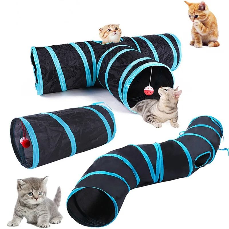 Foldable S Pass Cat Play Tunnel four Tunnels