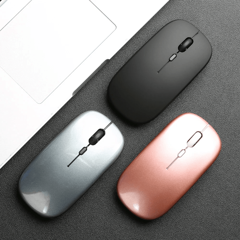 Silent Bluetooth Wireless Mouse For Laptop Tablet And PC matte blue