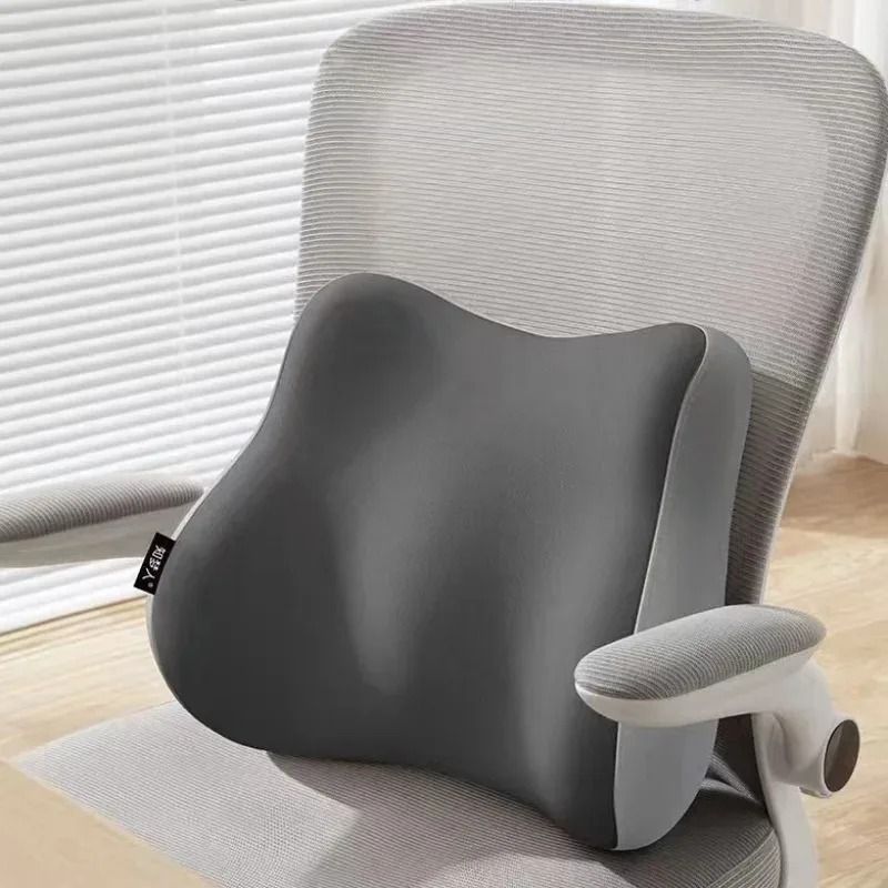 Ergonomic Memory Foam Lumbar Support Spinal Correction Backrest For Office & Car beige
