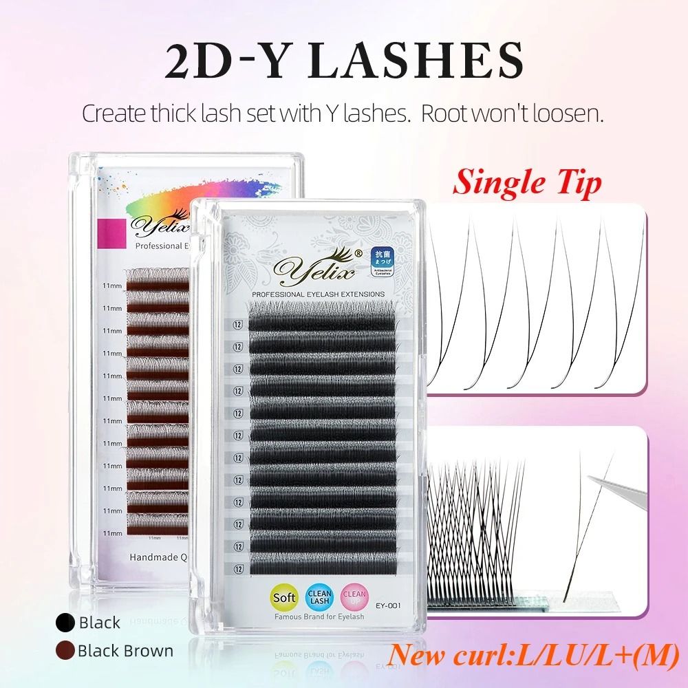 Ultra Thin Velvet Y Geometric Lash Series black 0.39 In d