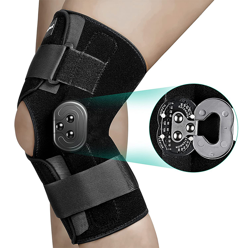 Knee Support With Side Stabilizers, Hinged Knee Brace Adjustable For Knee Pain, Arthritis Relief Knee Support With Side Stabilizers, Hinged Knee Brace Adjustable For Knee Pain, Arthritis Relief