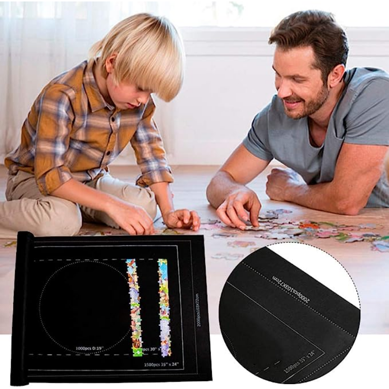 Jigsaw Puzzle Mat Roll Up For Pieces, Large Puzzles Storage Board For Adults Kids, Puzzle Saver Organizer green 1500pcs