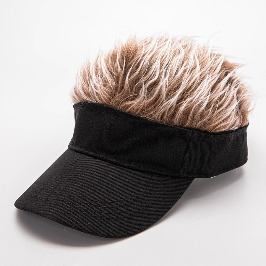 Fun Flare Performance Baseball Hat With Integrated Hair black Blonde