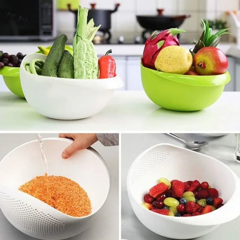 Ergonomic Kitchen Drain Basket Multi Purpose Fruit And Vegetable Colander With Handle Ergonomic Kitchen Drain Basket Multi Purpose Fruit And Vegetable Colander With Handle