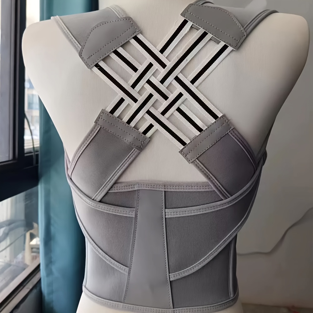 Breathable Back Posture Corrector For Women & Kids Adjustable Support Belt For Improved Posture & Shoulder Relief black s