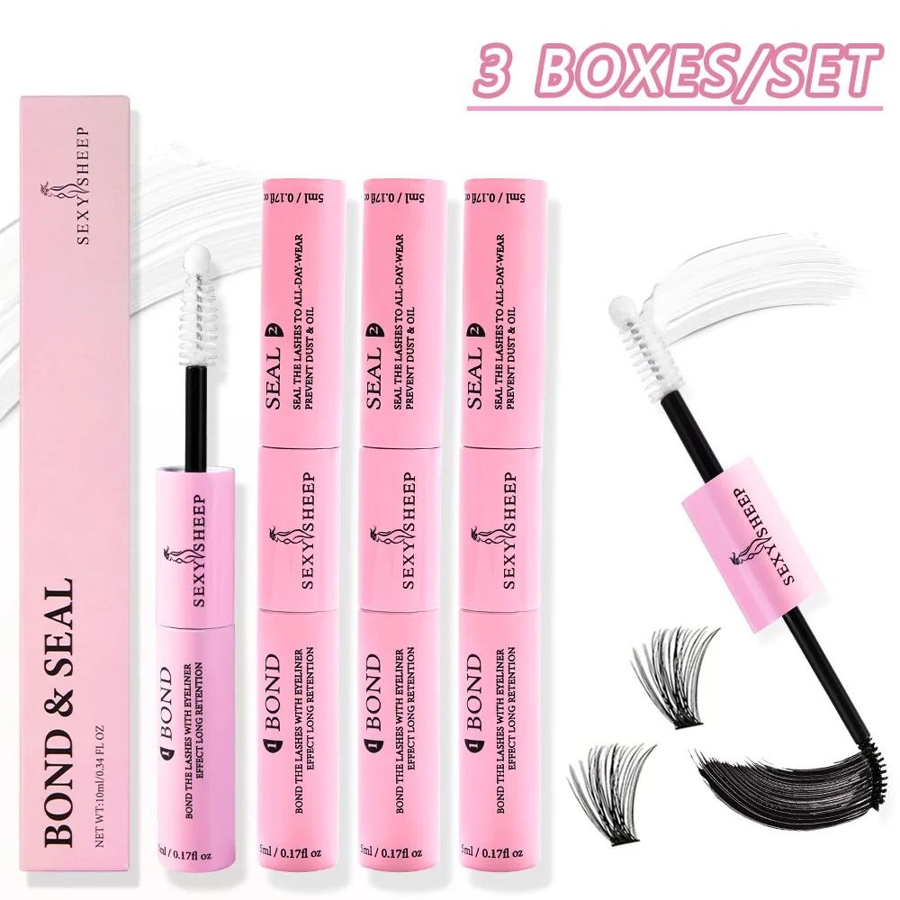 2 In 1 Eyelash Cluster Bond And Seal 3 Sets Glue