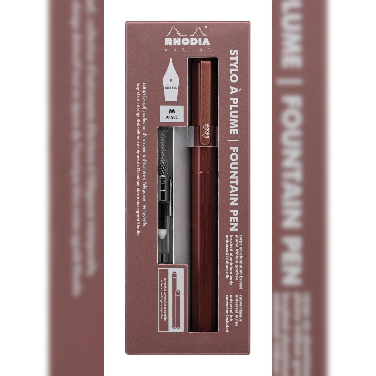 Rhodia 9352C Rhodia scRipt, Füllfederhalter, Federstärke M Braun Image