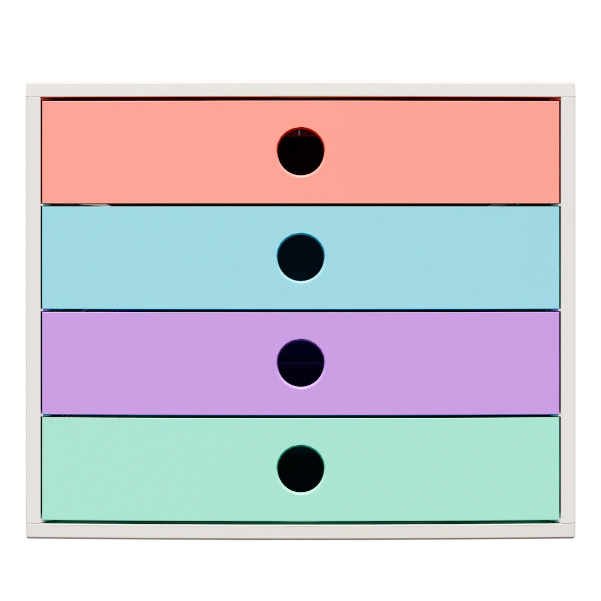 Exacompta 227707D FILIBOX, Schubladenbox mit 4 Schubladen, DIN A4+, Candy Tidy Farben sortiert Image