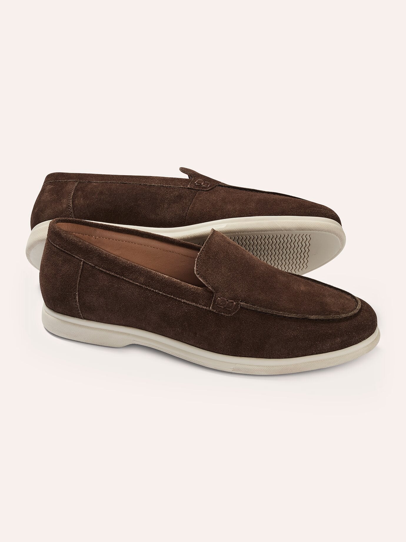 Walbusch Herren Velours-Loafer Braun noch offen: Muster