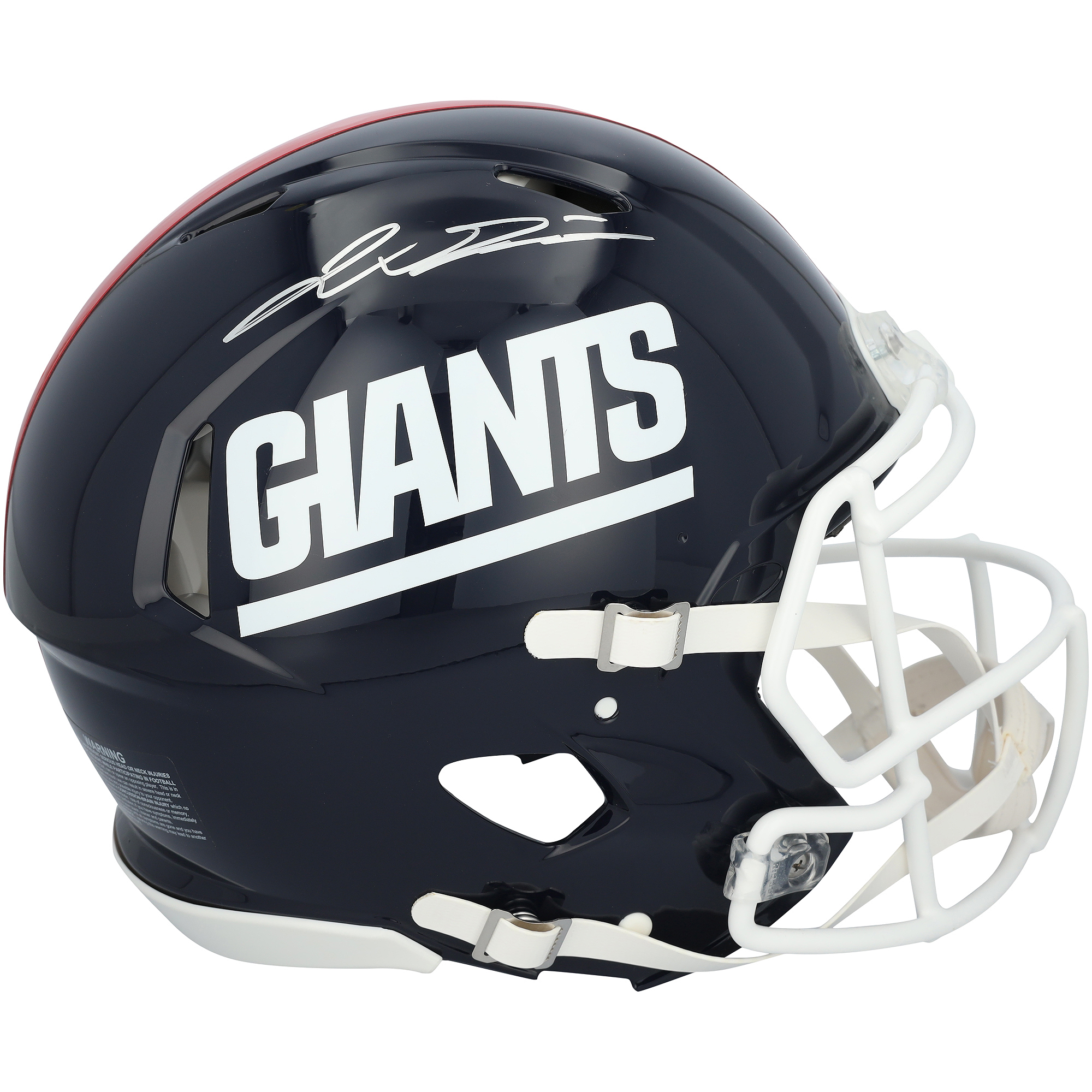 "Jaxson Dart New York Giants signierter Riddell 1980-99 Throwback Speed ​​Authentic Helm" Image
