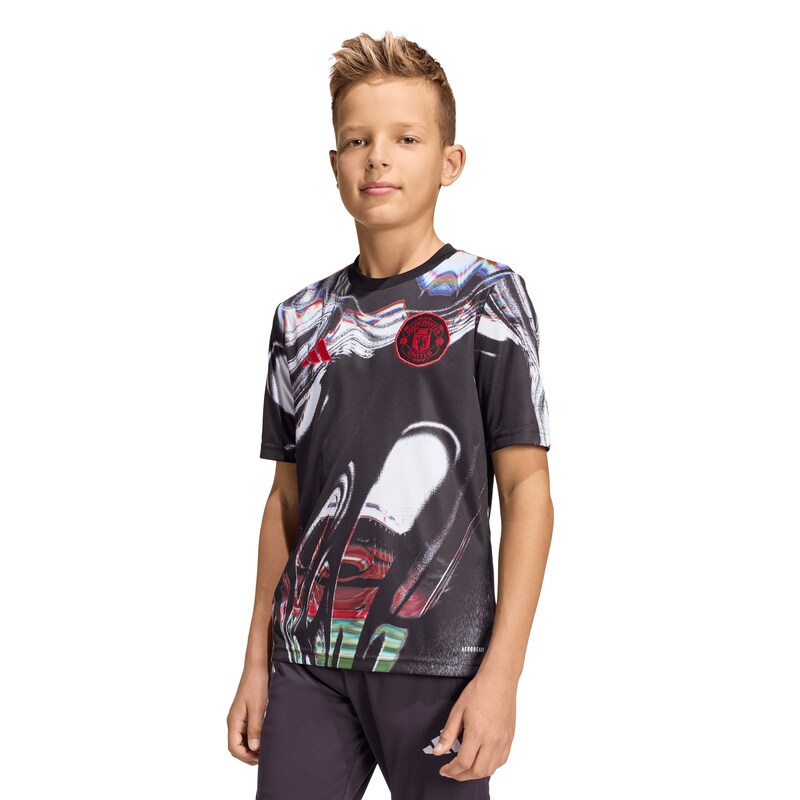 "Manchester United adidas Aufwärmtrikot – Schwarz – Kinder" Image