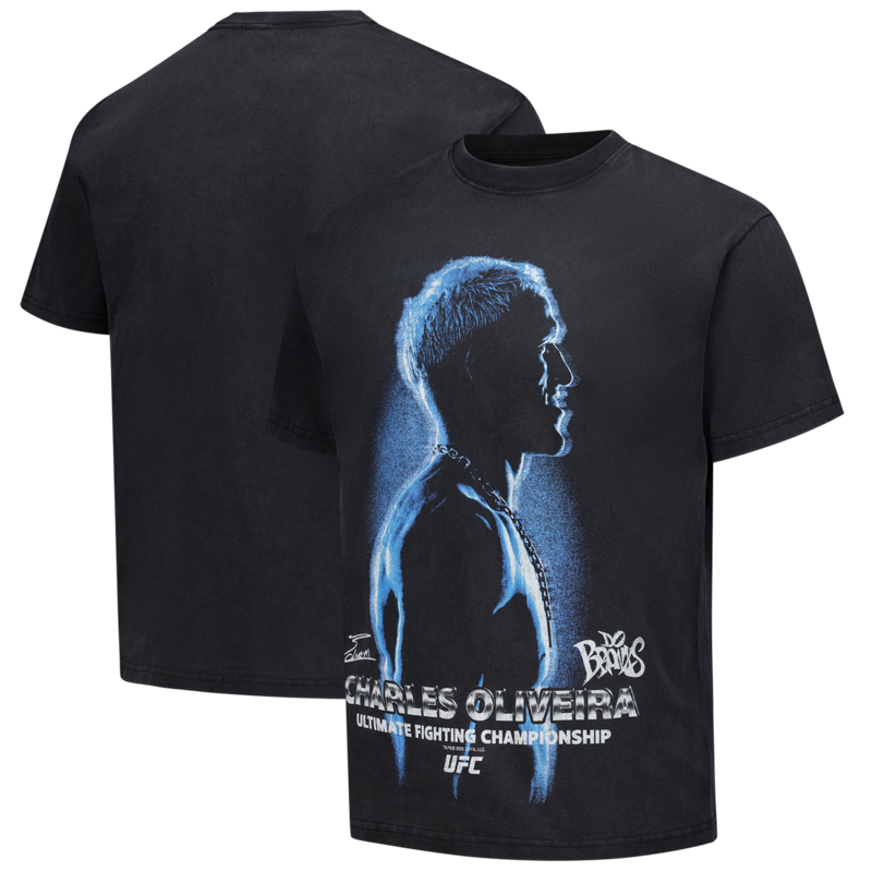 "Schwarzes Charles Oliveira Back Lit Herren-T-Shirt" Image
