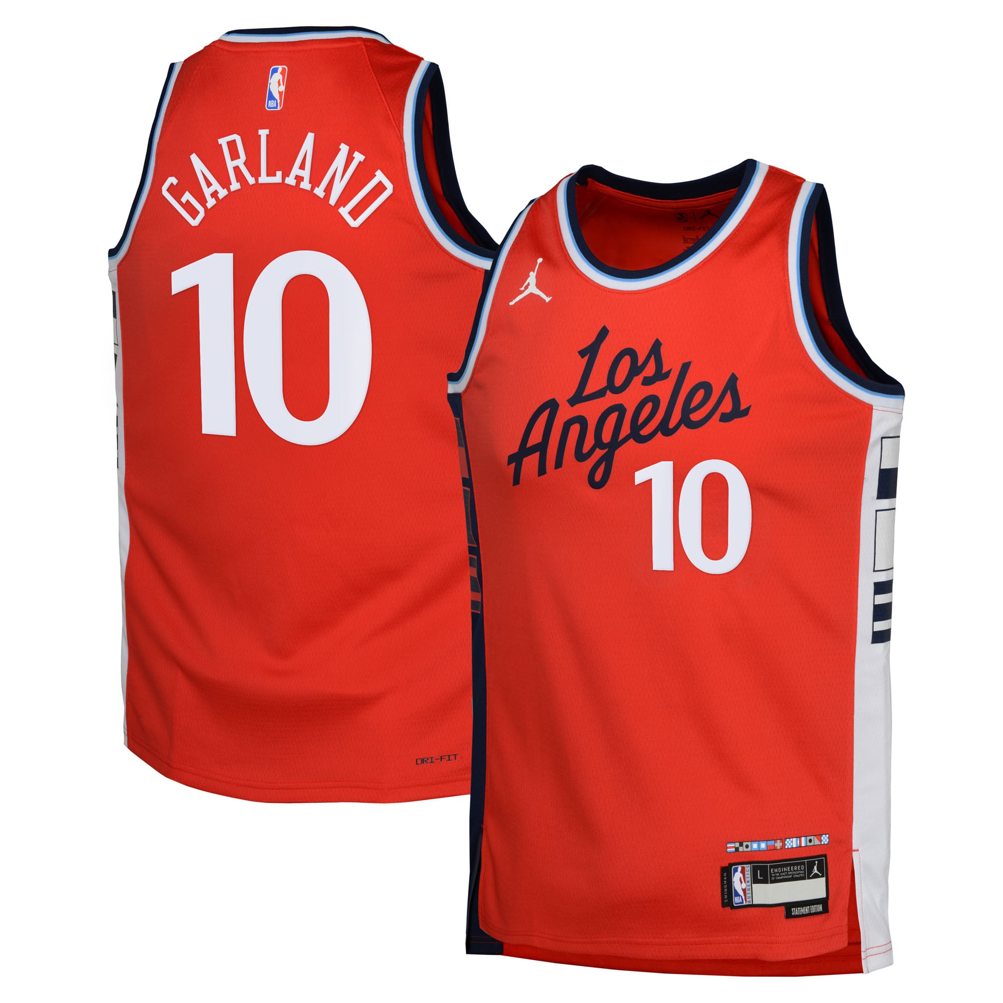 Maillot Swingman Jordan Brand Statement Edition des Los Angeles Clippers - Rouge - Darius Garland - Jeune - unisexe Taille: S (8)